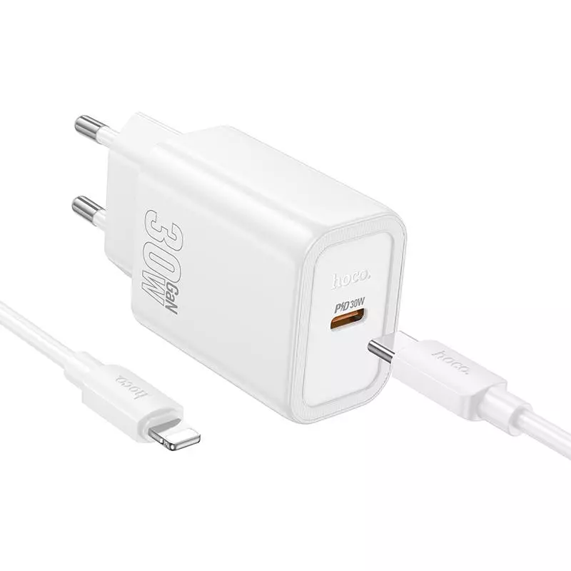 N62 Gentle Single Port PD30W Charger Set(C To IP)(EU)