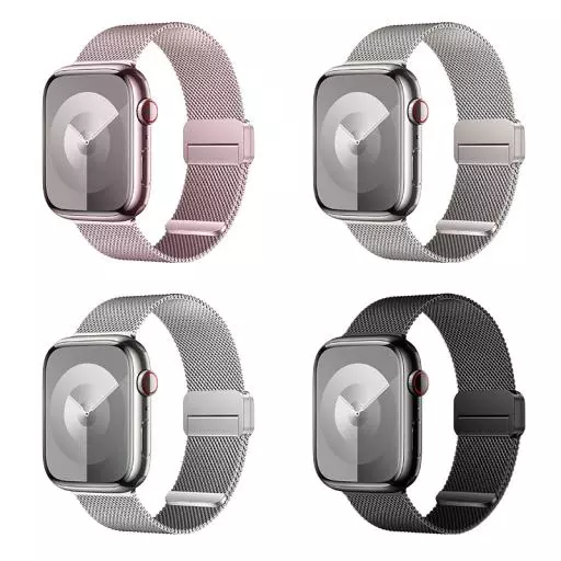 WA26 May Series Two-section Double Magnetic Buckle Milanese Strap (44/45/46/49Mm)