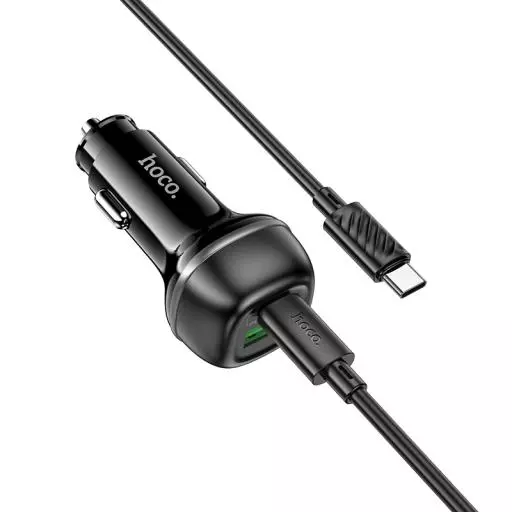 Z58A Rank 48W dual port PD30W+QC3.0 car charger set(C to IP)