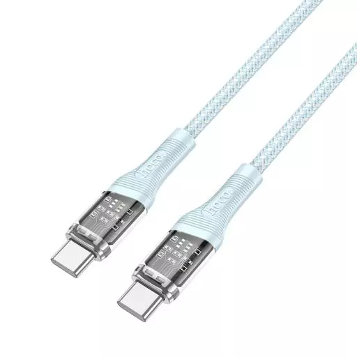 U111 Type-C To Type-C Transparent Discovery Edition 60W Charging Data Cable