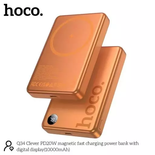 Q34 Clever PD20W Magnetic Fast Charging Power Bank With Digital Display(10000mAh)