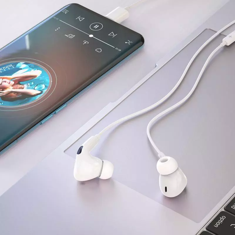 M101 Max Crystal Grace Type-C Wire-controled Digital Earphones With Microphone