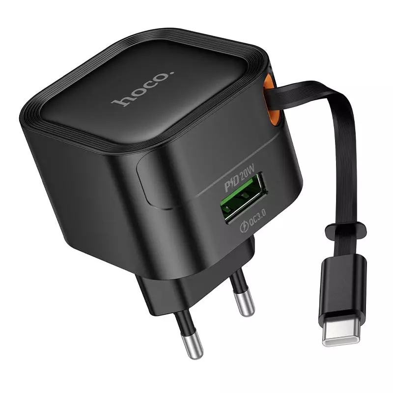 C154A Changer PD20W+QC3.0 Charger With Telescopic Cable(EU)