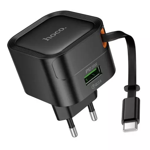 C154A Changer PD20W+QC3.0 Charger With Telescopic Cable(EU)