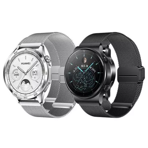 WH07 May Series Two-section Double Magnetic Buckle Milanese Strap(22mm)