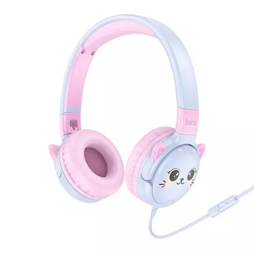 W61 Voice Children's Head-mounted Wired Earphones - Sun Yellow