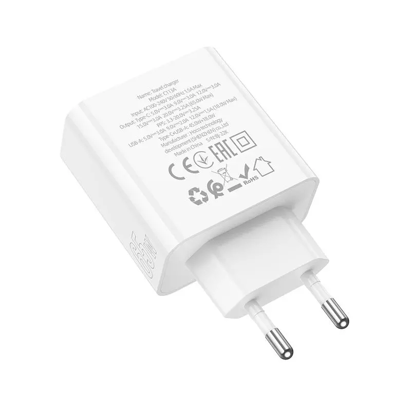 C113A Awesome PD65W GaN  Dual Port(1A1C) Charger(EU)