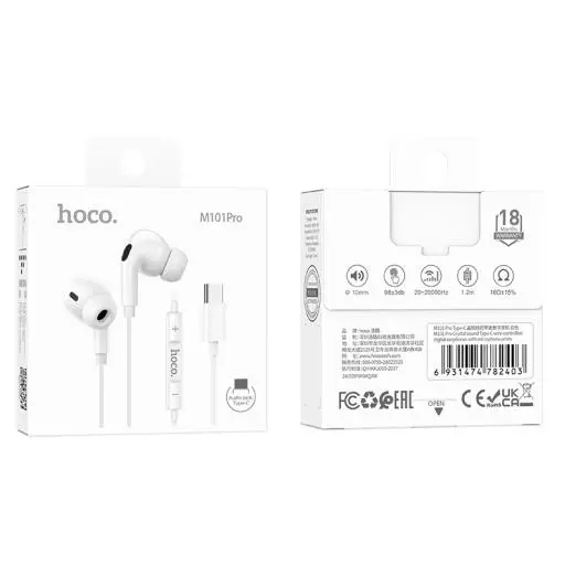 M101 Crystal Joy Type-C Wire-controlled Digital Earphones With Microphone