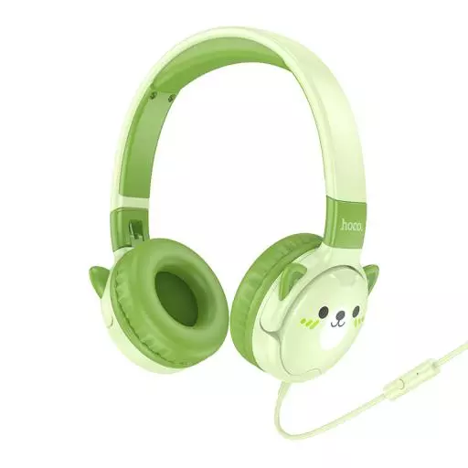 W61 Voice Children's Head-mounted Wired Earphones - Sun Yellow