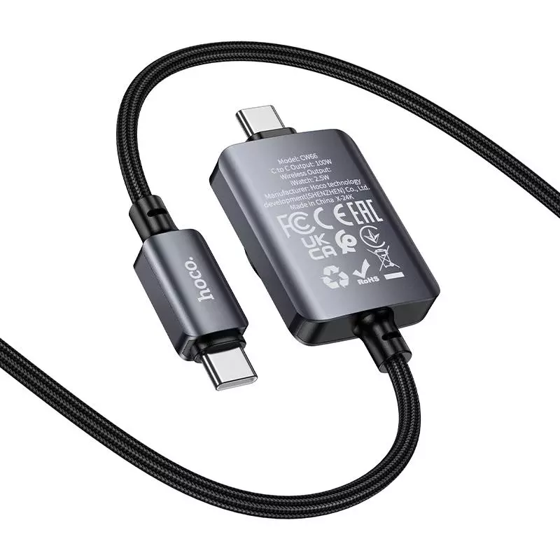 CW66 PD100W+iWatch 2-In-1 Charging Cable