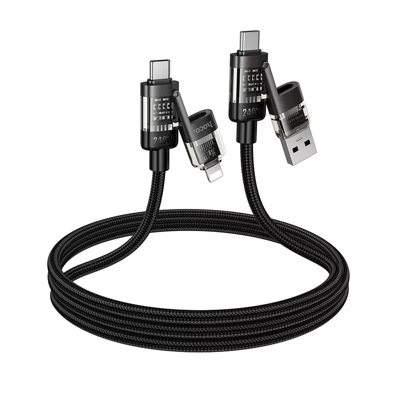 U151 Goldsmith 240W 4-In-1 Charging Data Cable USB/C To IP/C
