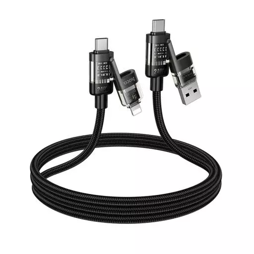 U151 Goldsmith 240W 4-In-1 Charging Data Cable USB/C To IP/C