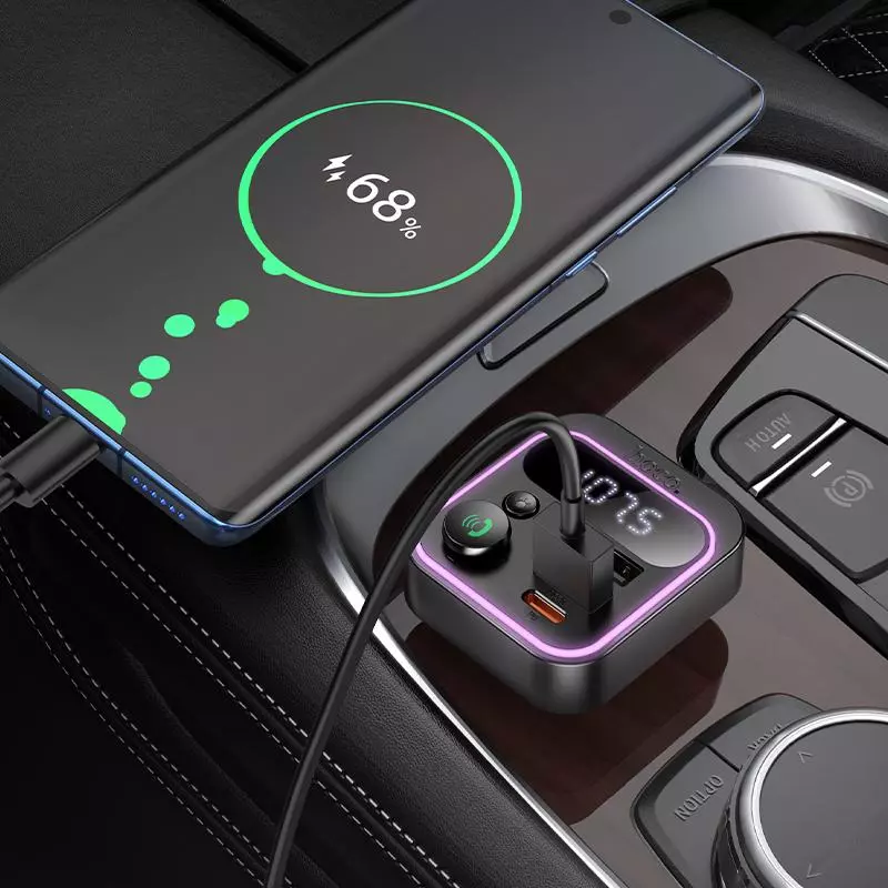 E85 Tiger PD20W+QC3.0 Car BT FM Transmitter