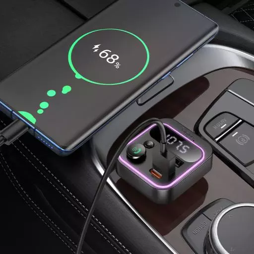 E85 Tiger PD20W+QC3.0 Car BT FM Transmitter