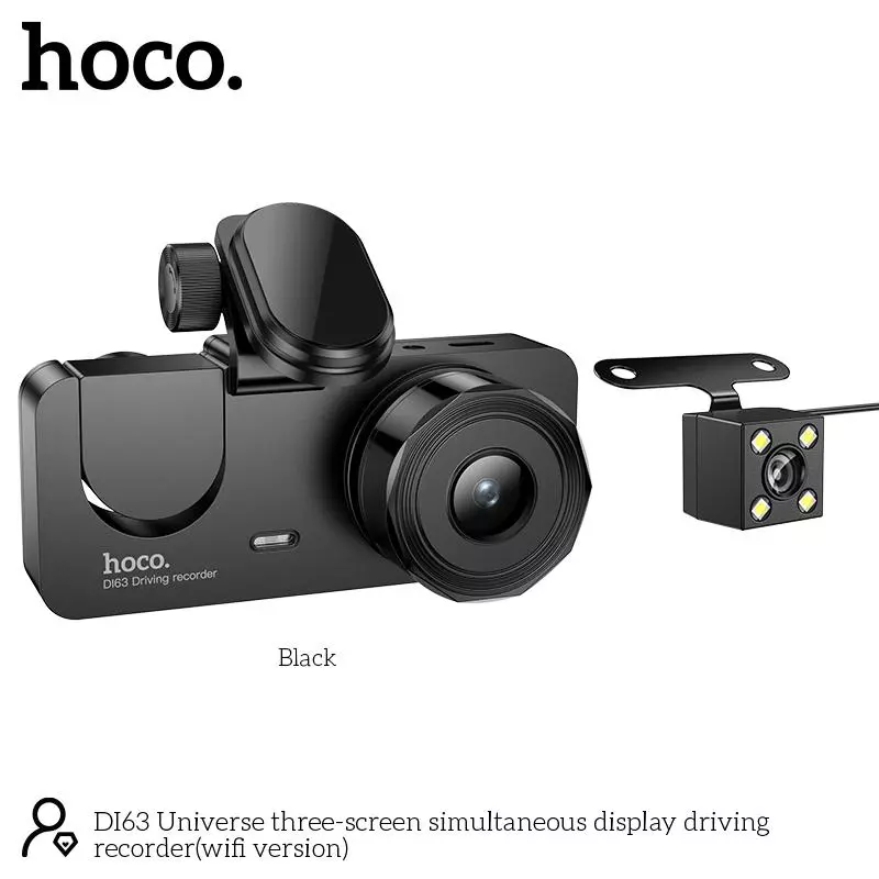 DI63 Universe Three-screen Simultaneous Display Driving Recorder(wifi Version)