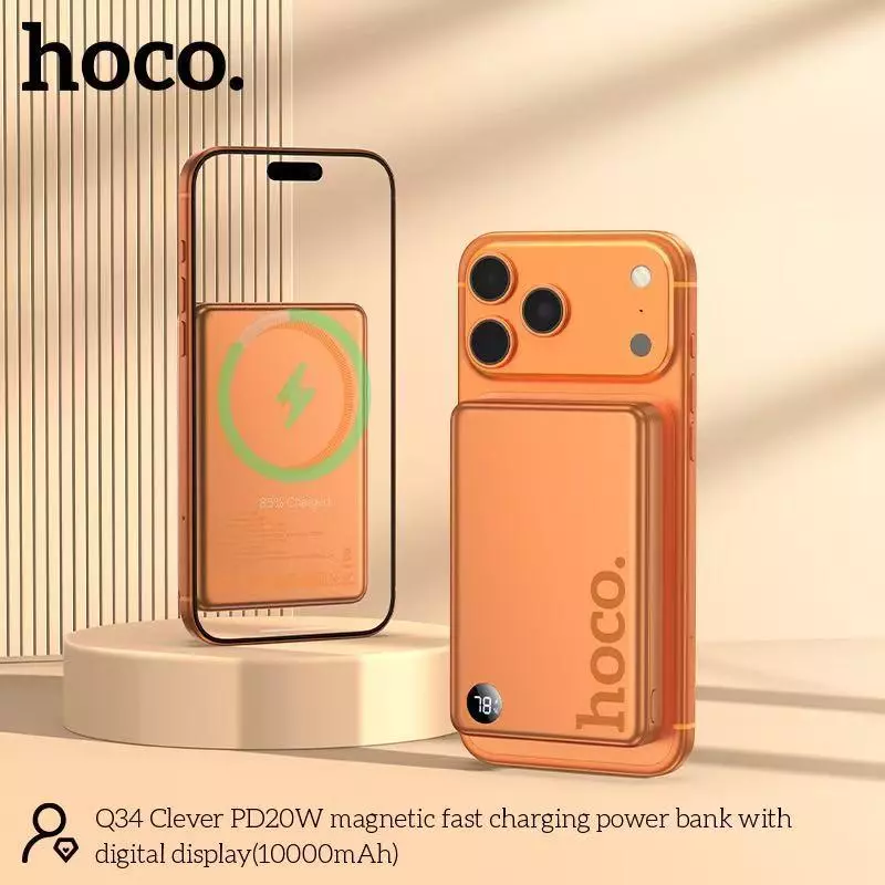 Q34 Clever PD20W Magnetic Fast Charging Power Bank With Digital Display(10000mAh) Q34 Clever PD20W Magnetic Fast Charging Power Bank With Digital Display(10000mAh)