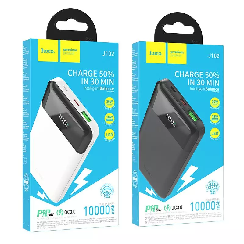 J102 Cool Figure PD20W+QC3.0 Power Bank(10000mAh) J102 Cool Figure PD20W+QC3.0 Power Bank(10000mAh)