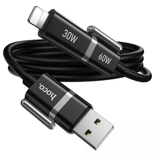 U155 USB/C To IP/C Benefit 60W 4-In-1 Silicone Charging Data Cable