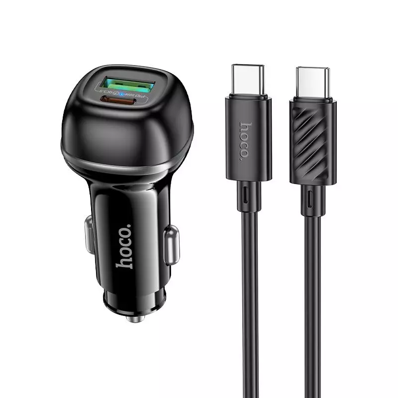 Z58A Rank 48W dual port PD30W+QC3.0 car charger set(C to C)
