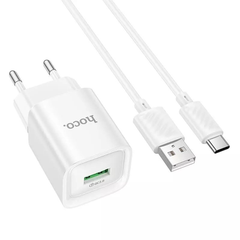 C145A Charm Single Port QC3.0 Charger Set(Type-C)(EU)