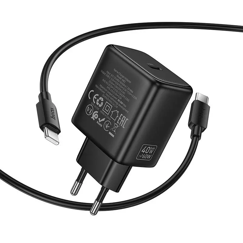 N83 Profit Single Port PD40W Charger Set(C To C)(EU) N83 Profit Single Port PD40W Charger Set(C To C)(EU)