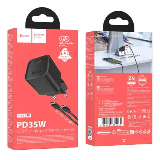 N66 Ingenious single port PD35W charger set(C to C)(EU)