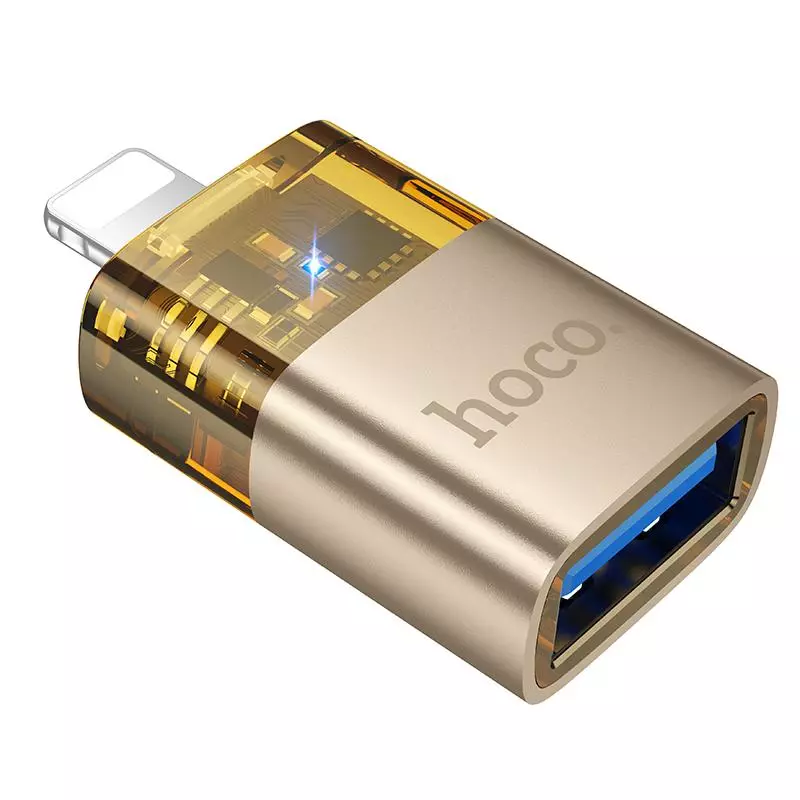 UA36 IP Male To USB Female OTG Transparent Adapter UA36 IP Male To USB Female OTG Transparent Adapter