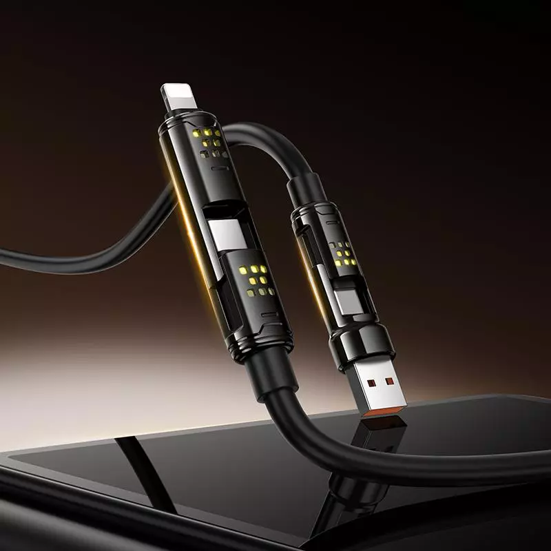 U143 Joy 240W 4-in-1 charging data cable USB/C to iP/C (1M) U143 Joy 240W 4-in-1 charging data cable USB/C to iP/C (1M)
