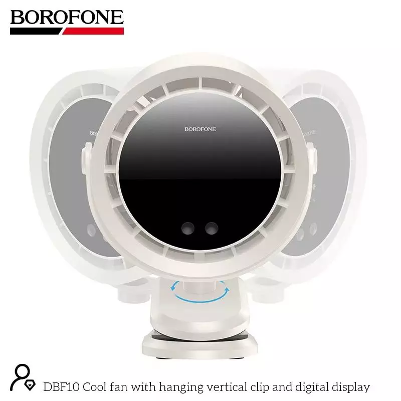 DBF10 Cool Fan With Hanging Vertical Clip And Digital Display