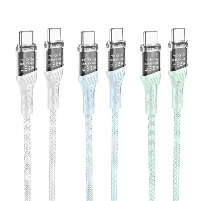 U111 Type-C To Type-C Transparent Discovery Edition 60W Charging Data Cable