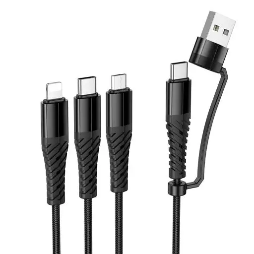 X123 Victory 3-In-1 Charging Cable(USB/C To IP+C+Micro)
