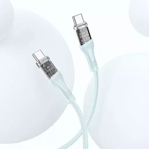 U111 Type-C To Type-C Transparent Discovery Edition 60W Charging Data Cable