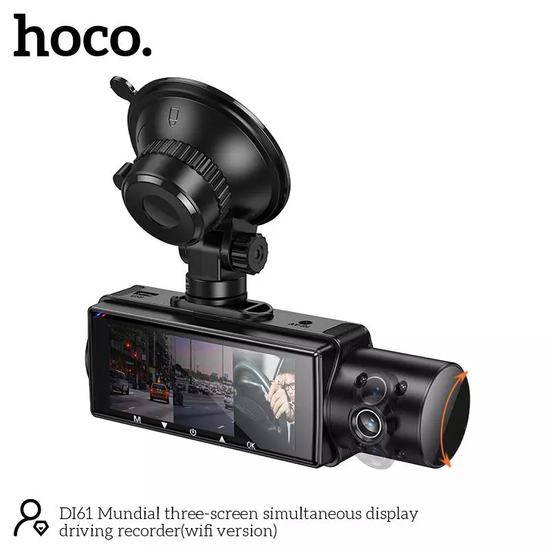 DI61 Mundial Three-screen Simultaneous Display Driving Recorder(wifi Version)