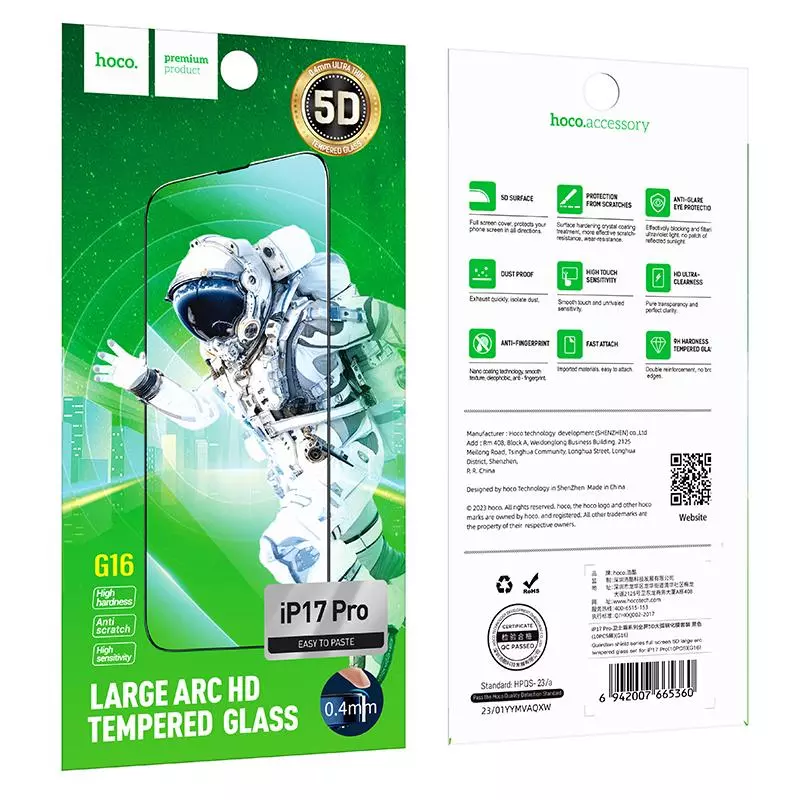 IP17 Pro(10PCS)(G16) Guardian Shield Series Full Screen 5D Large Arc Tempered Glass Set For IP17 Pro(10PCS)(G16) Guardian Shield Series Full Screen 5D Large Arc Tempered Glass Set For