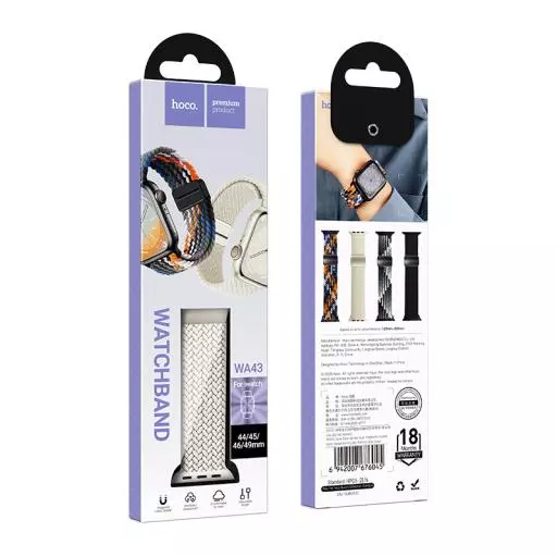 WA43 Jane Eyre Series Loop Magnetic Buckle Nylon Strap(44/45/46/49mm)