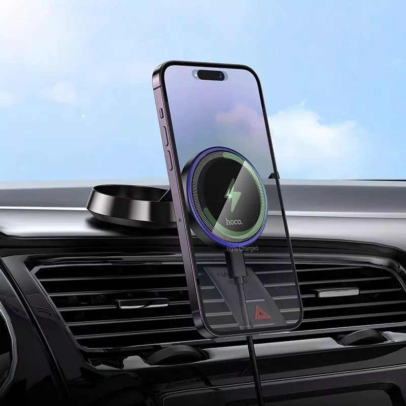 HW33 Metal Ring Magnetic Wireless Fast Charging Car Holder(center Console) HW33 Metal Ring Magnetic Wireless Fast Charging Car Holder(center Console)