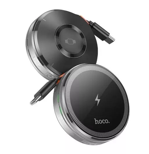 CQ18 Flash(magnetic+iWatch) Wireless Fast Charger With Retractable Cable