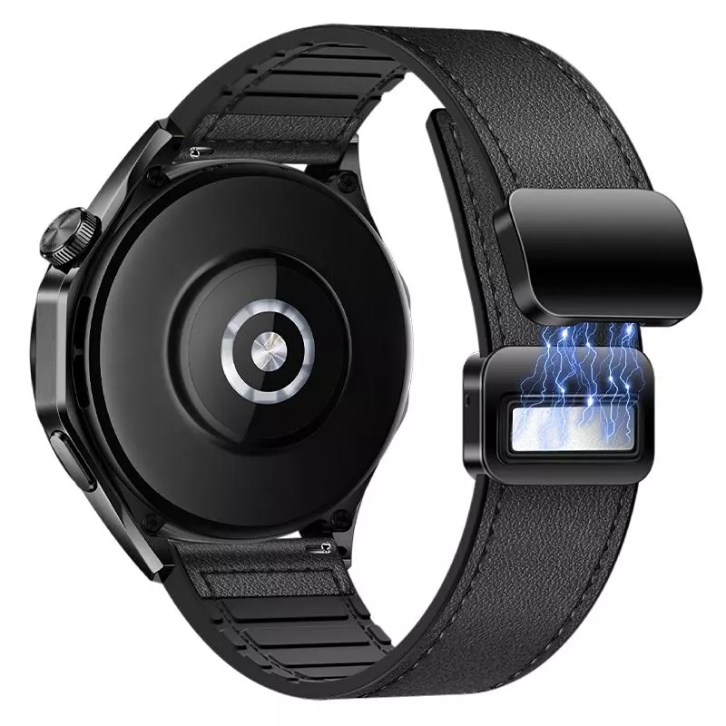 WH18 Basic Series Two-section Double Magnetic Buckle Silicone Leather Strap(22mm) WH18 Basic Series Two-section Double Magnetic Buckle Silicone Leather Strap(22mm)