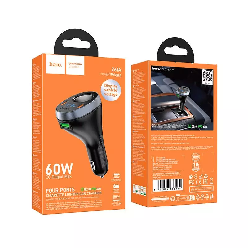 Z61A Correct PD60W(2C1A) Cigarette Lighter Car Charger Z61A Correct PD60W(2C1A) Cigarette Lighter Car Charger