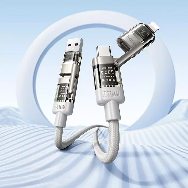 U151 Goldsmith 240W 4-In-1 Charging Data Cable USB/C To IP/C