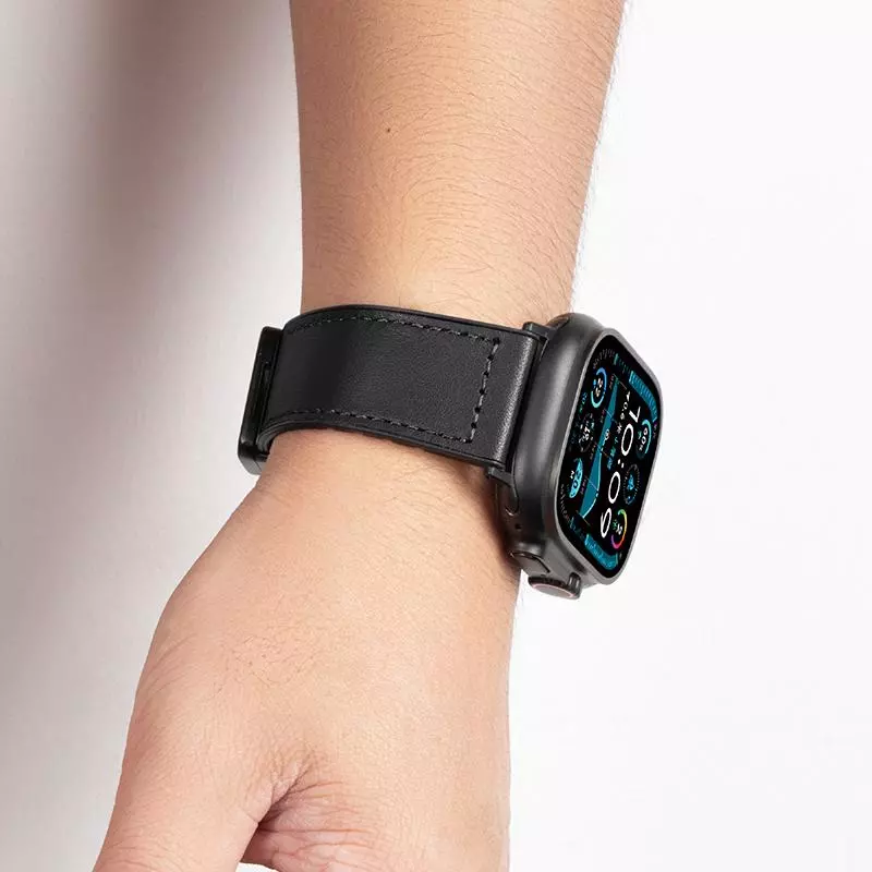 WA34 Basic Series Two-section Double Magnetic Buckle Silicone Leather Strap(44/45/46/49mm) WA34 Basic Series Two-section Double Magnetic Buckle Silicone Leather Strap(44/45/46/49mm)