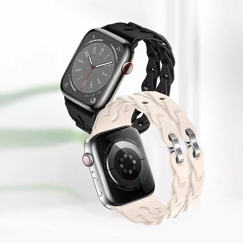 WA28 Flexible Series Fashion Hollow Silicone Strap (44/45/46/49Mm)
