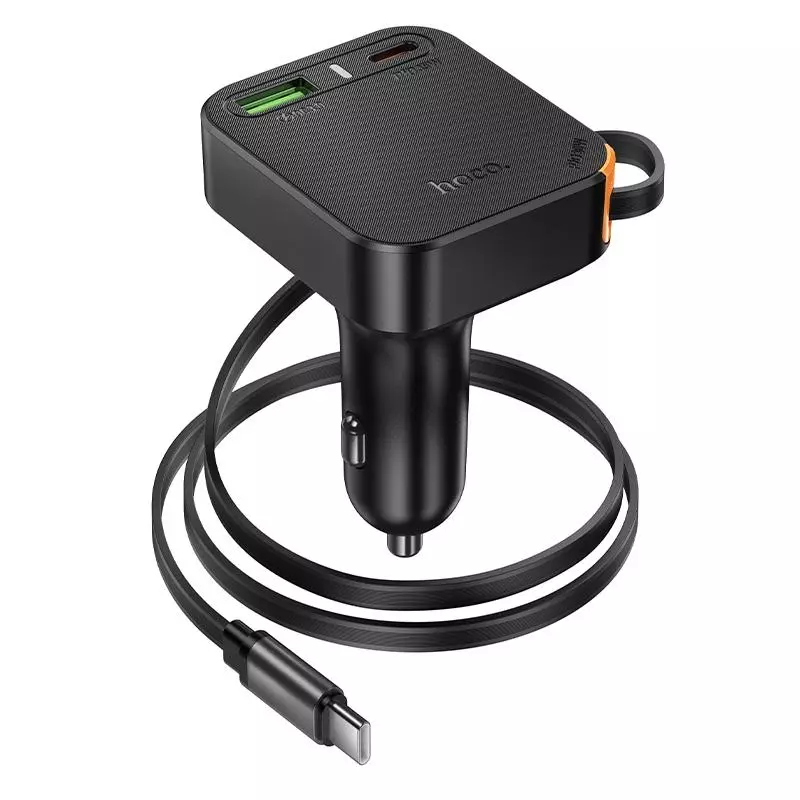 NZ18 Guardian PD65W(2C1A) Car Charger With Retractable Cable