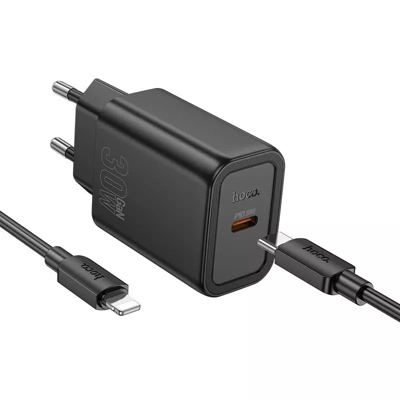N62 Gentle Single Port PD30W Charger Set(C To IP)(EU)