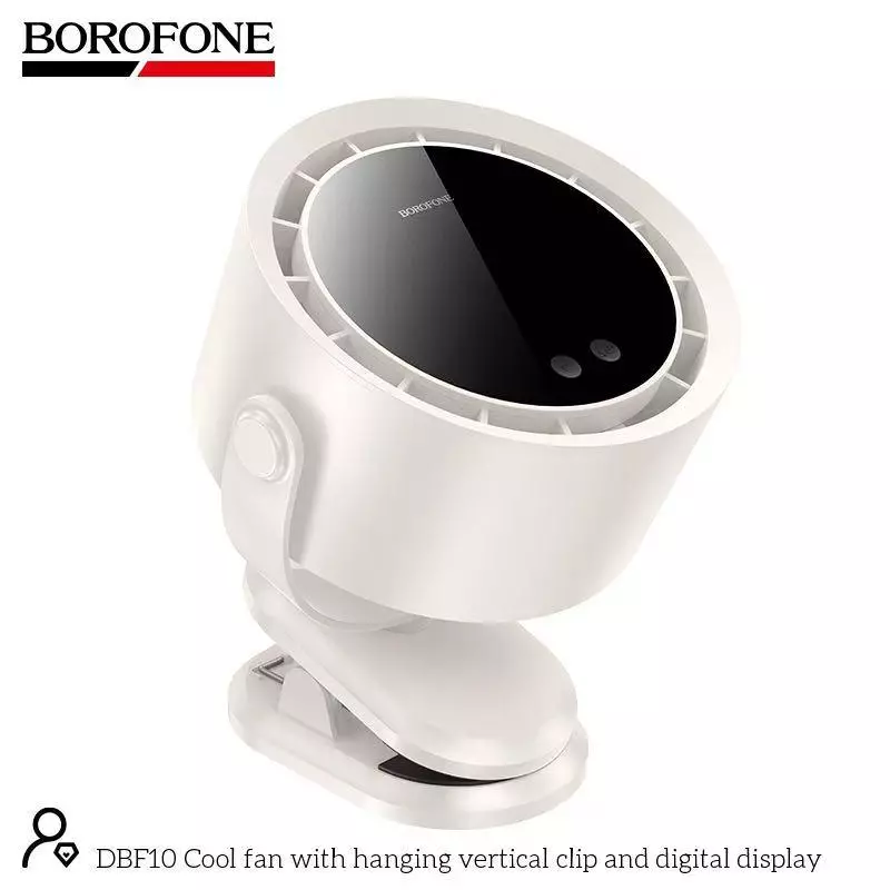 DBF10 Cool Fan With Hanging Vertical Clip And Digital Display