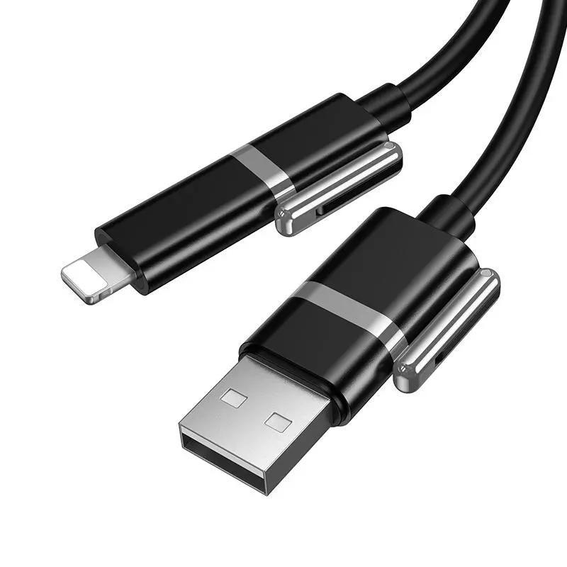 U155 USB/C To IP/C Benefit 60W 4-In-1 Silicone Charging Data Cable U155 USB/C To IP/C Benefit 60W 4-In-1 Silicone Charging Data Cable