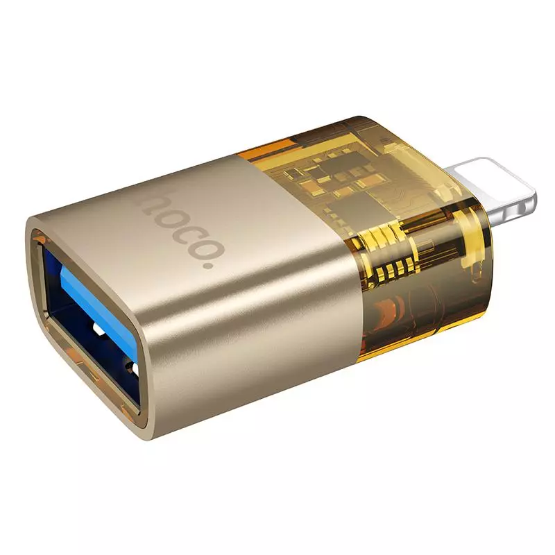 UA36 IP Male To USB Female OTG Transparent Adapter