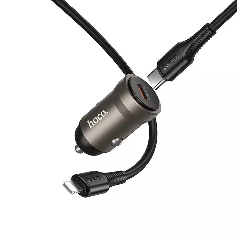 Z62A Energy single port PD30W car charger set(C to iP)