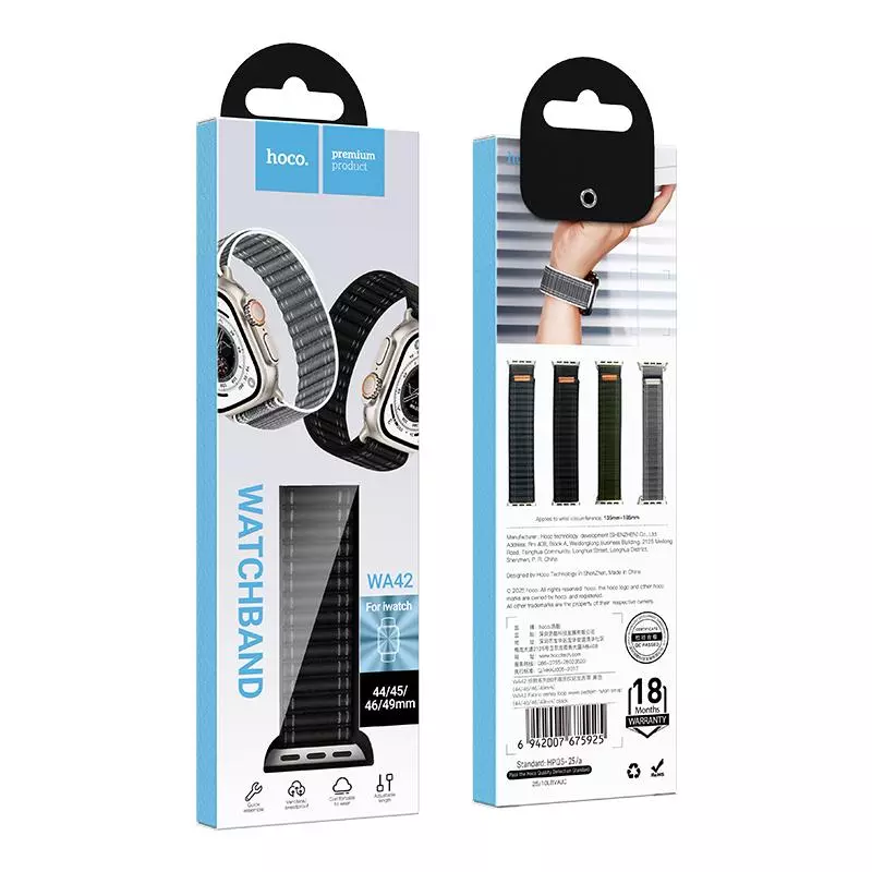 WA42 Fabric Series Loop Wave Pattern Nylon Strap(44/45/46/49mm) WA42 Fabric Series Loop Wave Pattern Nylon Strap(44/45/46/49mm)