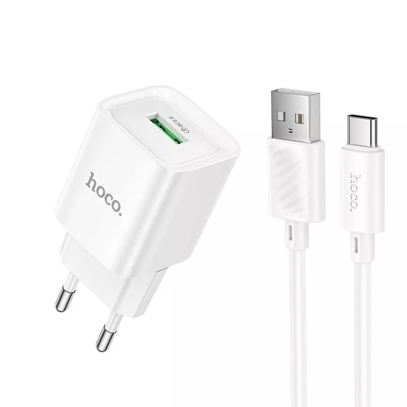 C145A Charm Single Port QC3.0 Charger Set(Type-C)(EU)